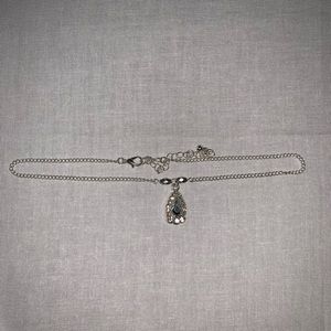 Silver choker necklace